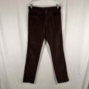 Tom James Corduroy Pants Men's 32 Brown Plush Original Vintage Washed Stone Beat